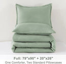 Litanika Comforter Full Size Set Sage Green, 3 Pieces Lightweight Bed Set, Solid Bedding Comforters Sets, Soft All Season Down Alternative Quilt Blanket by CozyNest Decor