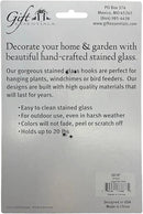 Stained Glass Hanging Plant Hook - Red Cardinal Sun Catcher with Copper S Hooks Top and Bottom for Indoor and Outdoor Use by GreenHaven Gardens