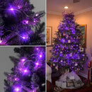 YEGUO 4 Pack Purple Solar Fairy Lights Outdoor Waterproof, Each 33ft 100 LED String Lights 8 Modes Silver Wire by GreenHaven Gardens