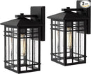 Outdoor Wall Lantern, Exterior Light Fixture, Waterproof Outdoor Wall Lighting Fixture Outside with Seeded Glass for Porch, Garage, Patio, Hallway, Entryway, 2 Pack by GreenHaven Gardens