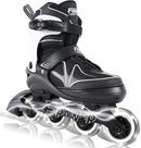 Kids Adjustable Inline Skates Ages 4-12, Youth Inlie Skates for Girls Boys 5-8 8-12 with Full Light Up Wheels, Beginner Women Adult Skates by TinyTreasures Baby Boutique