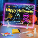 Led Note Board with 7 Colors,Light Up Acrylic Cosmody Drawing Board,Glowing Acrylic Dry Erase Board with Light,Lumiboard Led Boards to Write On,Halloween Gifts for Kids (13.7“*10”) by TinyTreasures Baby Boutique
