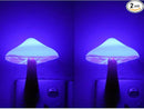 2Pack Sensor LED Night Light Plug in Lamp Mushroom Nightlight Cute Night Lights for Adults Kids Bedroom, Bathroom,Toilet,Hallway,Stairs,Kitchen Blue by TinyTreasures Baby Boutique