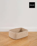 KALLAX Small Woven Basket, 13.5 x 9.5 x 5 Inches, Storage Basket for Organizing, Cute Small Rope Shelf Closet Cube Storage Bins Baskets for Shelves, Dog Toy Gift Baskets Empty, 3 Packs, Mixed Brown by TinyTreasures Baby Boutique