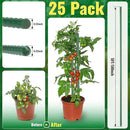 Premium Garden Stakes 58 Inch 5ft 25 Pack, Heavy Duty Tomato Plant Stakes for Outdoor Plants, Rust Resistant Metal Garden Poles and Sticks for Vegetables, Flowers, and Climbing Plants (green, 58 Inch) by CozyNest Decor