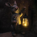 Solar Garden Statues -Rabbit Lantern Outdoor Handmade Resin Statue with LED Light, Cute Carrot Holder for Patio, Yard, Gift Ideas (rabbit2) by CozyNest Decor