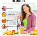 Immersion Blender Handheld 5 in 1 Hand Blender, 1000W Hand Mixer Stick, BPA-Free 12 Speed Handheld Blender with Mixing Beaker, Chopper, Whisk and Milk Frother for Soup, Sauce, Baby Food (White) by TinyTreasures Baby Boutique