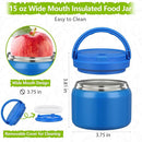 14oz Thermo Food Jar for Kids,Insulated Vacuum Food Jar for Hot & Cold Leak Proof Lunch Container Stainless Steel Wide Mouth Soup for School Travel by TinyTreasures Baby Boutique