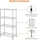 Amazon Basics 4-Shelf Adjustable, Storage Shelving Unit, (200 Pound Loading Capacity per Shelf), Steel Organizer Wire Rack, 13.4"D x 23.2"W x 48"H, Chrome by CozyNest Decor