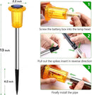 DenicMic Solar Lights Outdoor Pathway Lights LED Waterproof Acrylic Lamp Head Stainless Steel Stake for Yard Garden Landscape Path Walkway Driveway Patio Lawn (Orange 10Pack) by GreenHaven Gardens