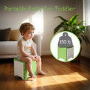 Portable Potty Seat for Toddler, Kids Travel Potty Foldable Compact Potty Training Toilet Seat with Cleaning Bags for Car, Camping, Travel, Outdoors (Green) by TinyTreasures Baby Boutique