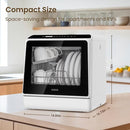 HAVA Countertop Dishwasher, 6 Programs Portable Dishwashers with 5L Built-in Water Tank, No Hookup Needed, Baby Care & Air-Drying Function for Apartments and RVs by TinyTreasures Baby Boutique