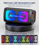 Karaoke Machine for Adults, Portable Bluetooth Speaker with 2 Wireless Microphones, Portable PA System with Disco Lights for Big Party, Outdoor, Ideal Gifts for Family, Music Lover by TinyTreasures Baby Boutique