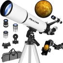 Telescope, Telescope for Adults High Powered, 80mm Aperture 600mm Portable Refractor Telescopes for Astronomy Beginners Fully Multi-Coated Optic High Transmission with Phone Adapter & Carry Bag by TinyTreasures Baby Boutique