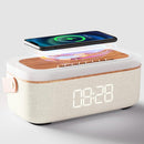 LOVME Alarm Clock Bluetooth Speaker for Bedroom, Bluetooth Stereo Sound Speaker, Fast 15W Wireless Charger, Dimmer, Night Light for Heavy Sleepers, Gift Set, Bedside(Khaki) by TinyTreasures Baby Boutique
