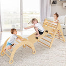 Asweets Pikler Triangle Set, 5 in 1 Foldable Montessori Climbing Set with Ramp, Baby Climbing Toys for Indoor Playground, Jungle Gym for Kids with Arch Climber, Rocker, Suitable for Toddlers by TinyTreasures Baby Boutique