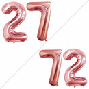 GOER Number 27 Balloons for 27th Birthday Party Decorations,42 Inch Jumbo Foil Helium 72 Balloons for 72nd Birthday Party Decoration (Rose Gold) by TinyTreasures Baby Boutique