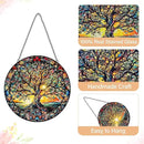 Tree of Life Sun Catcher Stained Glass Window Hanging - Handmade Suncatchers for Windows Hanging Stained Glass Suncatcher - Sun Catchers Indoor Window Wall Home Decor Glass Panel Gift for Women Men by GreenHaven Gardens