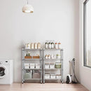 1000 lbs 4 Tier Shelf Metal Storage Shelves Wire Rack Closet Organizers for Garage Kitchen Bathroom Laundry Chrome 11.8" D x 25.6" W x 45.5" H by CozyNest Decor