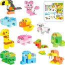 Animals Building Blocks Set, 122 Pieces Animal Building Toy Kit with Storage Box for Kids Ages 3 4 5 6 Years, Creative STEM Educational Preschool Toys for Toddlers Boys Girls Christmas Birthday Gift by TinyTreasures Baby Boutique