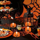 Wondise Halloween Flameless Candles, Pumpkin Battery Operated Candles with Timer, LED Flickering Votive Tealight Spooky Candles for Halloween Decorations Indoor (6 Pack, 1.9" x 1.6") by CozyNest Decor