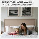 Homeforia 24x24 Wood Picture Frame, High End Natural Oak 24 x 24 Square Light Wooden Poster Frame with Mat 20 by 20 Photo, 24by24 Large Frames Matted to 20x20 Print, Tempered Glass, Wall Kit, Set of 1 by CozyNest Decor