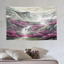 Japanese Tapestry, Red Plum Blossom Mountain Tapestry, Asian Japanese Wall Tapestry, Nature Landscape Tapestries for Bedroom Living Room Decor 60"x40" by CozyNest Decor
