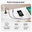 SUPERJARE 70 Inch Console Table with Outlet, Sofa Table with Charging Station, Narrow Entryway Table, Skinny Hallway Table, Behind Couch Table, for Living Room, White by CozyNest Decor