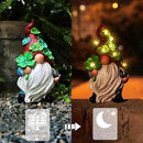 Garden Gnome Statue with Solar Lights Large Sculptures Funny Triple Gnome Outdoor Patio Lawn Yard Garden Decor Gifts for Women Mom 11in Spring Gnomes Outdoor