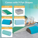 PayLessHere Climbing Toys for Toddlers 5 Piece Corner Foam Climbing Blocks Set with Soft Foam and Strong Structure for Babies 1-3 Crawling and Sliding Activity Play Indoor(Blue, 5 Piece) by TinyTreasures Baby Boutique