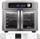 Romswi 26QT French Door Air Fryer Toaster Oven Combo, 24 Cooking Functions and Digital Controls, Fits 12" Pizza, 6 Slices of Toast, Rotisserie 6lb Chicken, 6 Accessories Included by CozyNest Decor