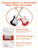 Kids Electric Guitar Beginner Kit 30 Inch, Mini ST Style Electric Guitar for Boys Girls with Amp 5W, Gig Bag, Tuner, Strap, Cable, Picks, Extra Strings, RST-70 Red by TinyTreasures Baby Boutique