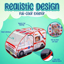 Ambulance Pop-up Play Tent for Kids with Sounds, Doctor Kit & Ball Pit for Toddlers & Up - Easy Setup Pop up Toy for Indoor & Outdoor, Emergency Vehicle Playset, Pretend Play, Great Gift by TinyTreasures Baby Boutique