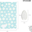 Encasa XO Ironing Mat/Pad (Large 48"x28") with 3mm Padding & Silicone Iron Rest for Steam Pressing on Tabletop or Bed - Heat Resistant, Portable, Quilting & Travel Blanket - Daisy Blue by CozyNest Decor