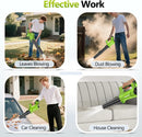Electric Leaf Blower Cordless with 2 3.0Ah Battery and Charger, 2 Speed Mode 650CFM 280MPH Patio Tools with 2 Tubes, 20V Battery Powered Leaf Cleaner Handheld Blowers for Lawn Care, Dust, Leaves, Yard by GreenHaven Gardens