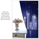 City Rod Pocket Blackout Curtains for Boy Girl Bedroom, New York Skyline Modern City Starry Sky Night View Thermal Insulated Home Window Drapes for Living Room Darkening, 72x63 inch by TinyTreasures Baby Boutique