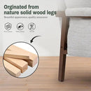 Modern Accent Chairs Set of 2 for Living Room Mid Century Arm Chairs Upholstered Bedroom Chairs Comfy Lounge Chairs with Solid Wood Frame, White by CozyNest Decor