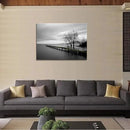 DZL Art S74981 Canvas Prints Modern Minimalist Black and White Lake Trees Landscape Wall Art Painting for Living Room Bedroom Decor Office Wall Decor Home Decoration by CozyNest Decor