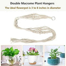 Belit 2 Pack Double Macrame Plant Hangers 2 Tier Hanging Planter Basket Decorative Flower Pot Holder Rope for Indoor Outdoor Home Decor 51 Inch by GreenHaven Gardens