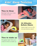 Kids Alarm Clock, OK to Wake Clock for Kids, Cat Clock with 11 Colors Night Light, 10 Soothing Sounds, Child Lock, Dual Alarms, Sleep Training, Birthday Gift for Boy Girls Children by TinyTreasures Baby Boutique