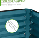 Best Choice Products 8x4x2ft Outdoor Metal Raised Garden Bed, Deep Root Planter Box for Vegetables, Flowers, Herbs, and Succulents w/ 478 Gallon Capacity - Peacock Blue by GreenHaven Gardens