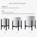 FaithLand Plant Pot 12 inch - Perfectly Fits Mid-Century Modern Plant Stand - Drainage Plug and Drainage Mesh Screen - Matte White by GreenHaven Gardens
