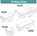WOWBOX 25 PCS Clear Plastic Drawer Organizer Set, 4 Sizes Desk Drawer Divider Organizers and Storage Bins for Makeup, Jewelry, Gadgets for Kitchen, Bedroom, Bathroom, Office by TinyTreasures Baby Boutique