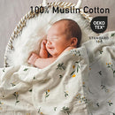 GLLQUEN BABY 2-Pack Muslin Swaddle Blankets for Unisex, Baby Swaddle Blanket for Boys and Girls, Soft Breathable Receiving Blankets Neutral, Newborn Essentials, Registry & Gift, 40 x 38 inches by TinyTreasures Baby Boutique