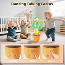 Rechargeable Dancing Talking Cactus Toy for Baby Toddler, Boys Girls Gifts Singing Mimicking Toys Recording Repeating What You Say with 120 English Songs by TinyTreasures Baby Boutique