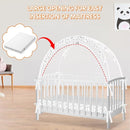 Crib Tent to Keep Baby from Climbing Out - Crib Net to Keep Baby in - Pop Up Breathable Cribs Cover - Canopy with Upgrade Strong Mesh and Durable Zipper (White-Star and Moon, Lager) by TinyTreasures Baby Boutique
