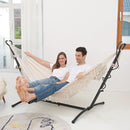 Hammock Hanging Swing Double Max 500lbs Macrame for Indoor Outdoor Patio Yard Garden (Beige) by GreenHaven Gardens