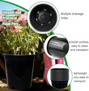 1.5 Gallon Plastic Nursery Pots, 7.5 Inch Round Plant Pots with Drainage Holes, 15 Pack Flower Pots for Outdoor Indoor Plants, Flowers, Black by GreenHaven Gardens