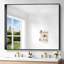 Black Bathroom Mirror, 40x48 Inch Rectangular Framed Mirror, Large Wall Mounted Bathroom Vanity Mirror Over Sink for Bedroom,Restroom, Living Room, Hangs Vertically or Horizontally by CozyNest Decor