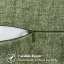 MIULEE Pack of 2 Couch Throw Pillow Covers 22x22 Inch Sage Green Farmhouse Decorative Pillow Covers with Stitched Edge Soft Chenille Solid Dyed Spring Pillow Covers for Sofa Bed Living Room by CozyNest Decor